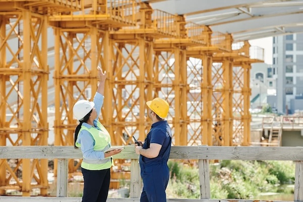 A woman in the construction business