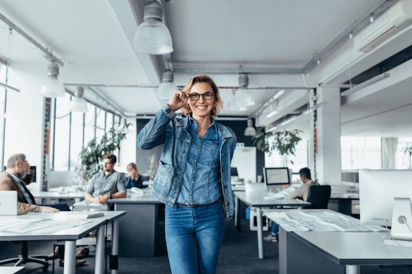 young woman in office